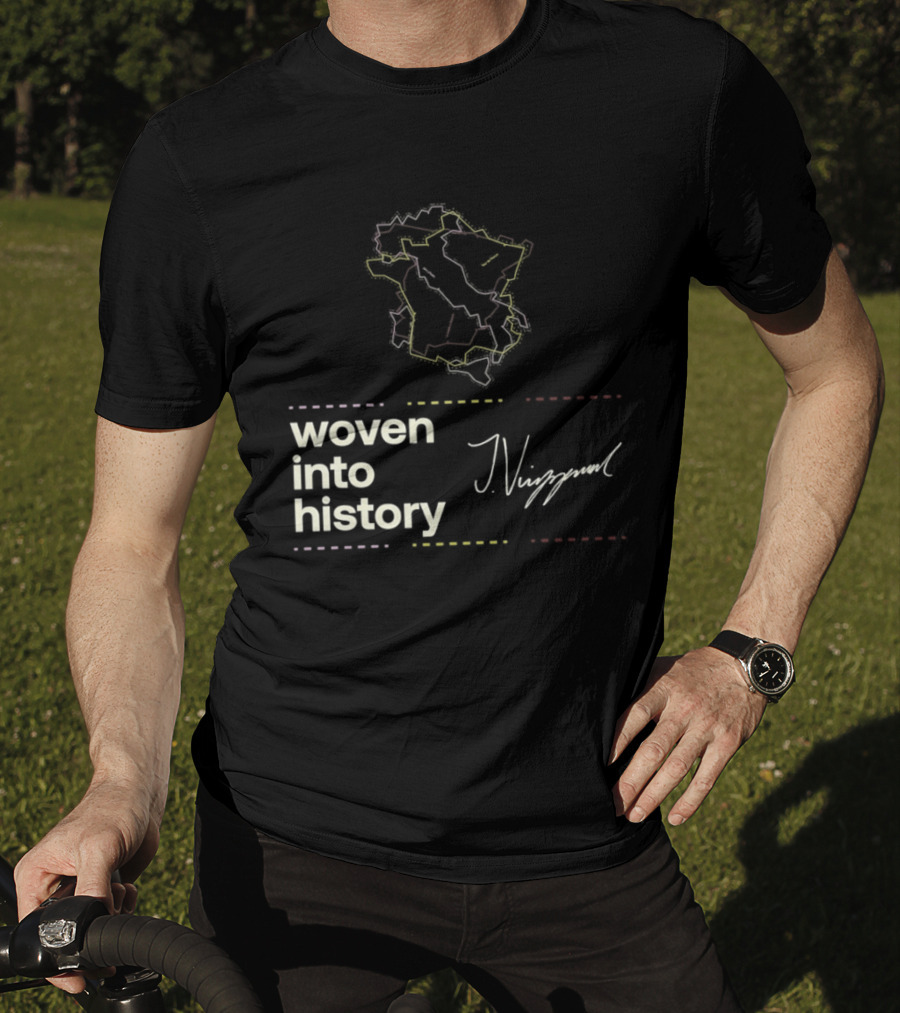 Giro D'Italia Tour De France La Vuelta A Espana Woven Into History Nibali T-Shirt