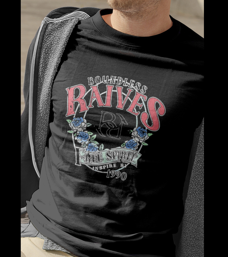 Boundless Raives Free Spirit Westie 1990 Flower Aesthetic Rose T-Shirt
