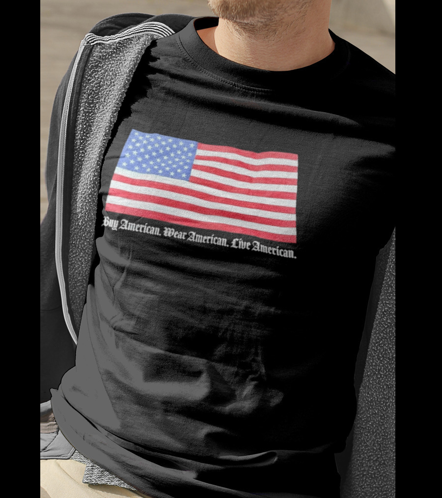 Buy American Wear American Live American Flag Stars And Stripes T-Shirt