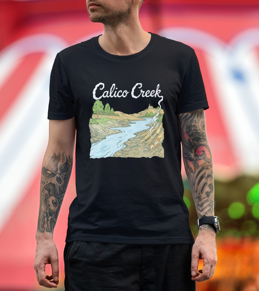 Calico Creek Scenic River And Countryside Landscape T-Shirt