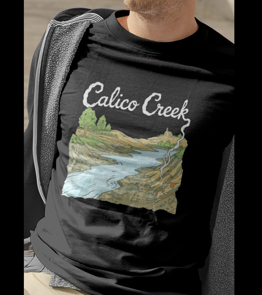 Calico Creek Scenic River And Countryside Landscape T-Shirt