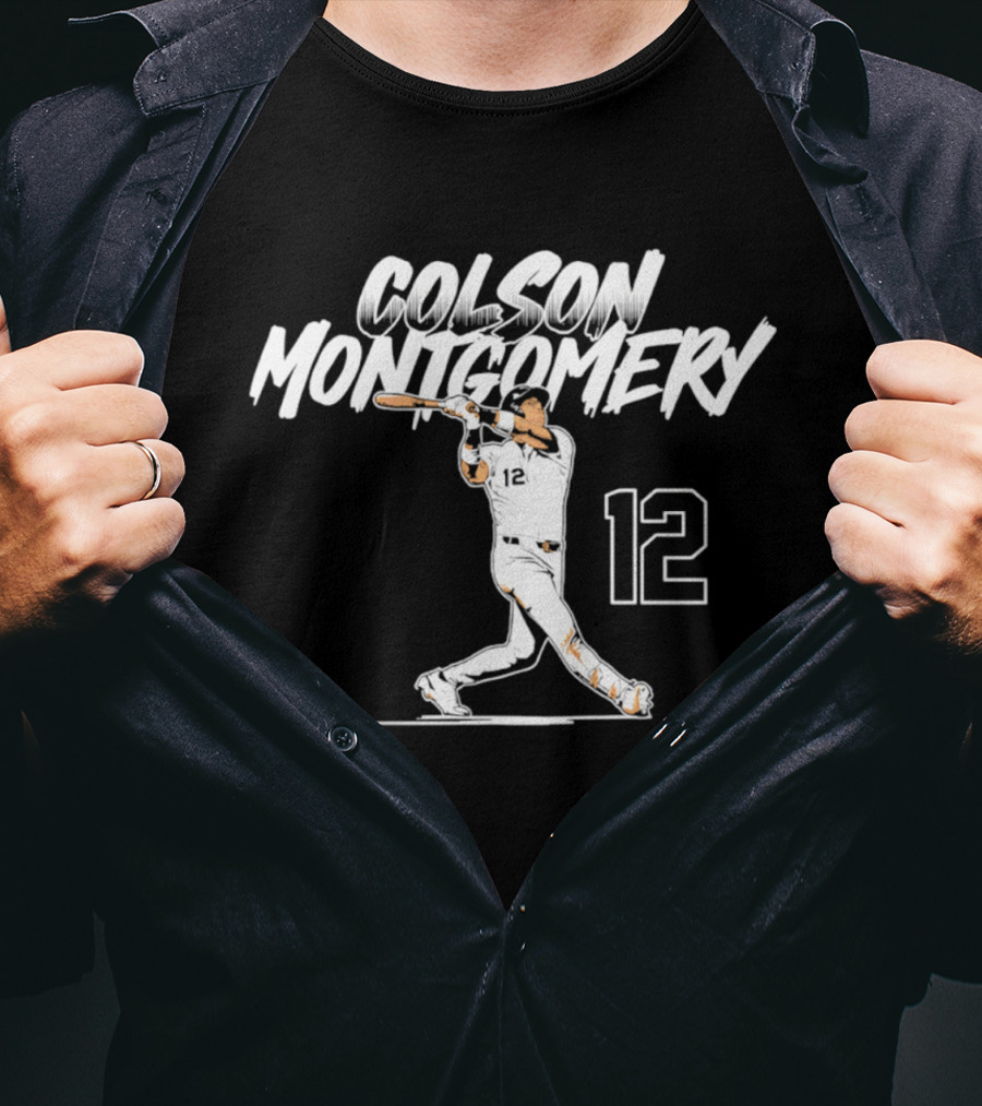 Colson Montgomery Chicago White Sox Slugger Swing 12 T-Shirt