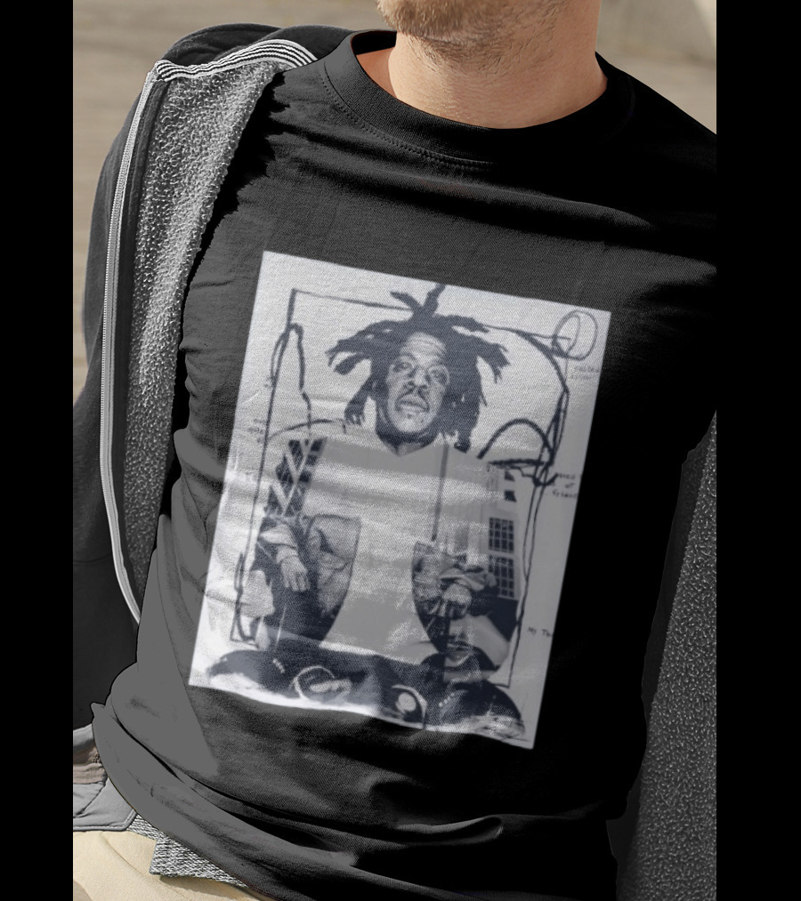 JAY Z Urban Style Portrait With Dreadlocks And Cityscape T-Shirt