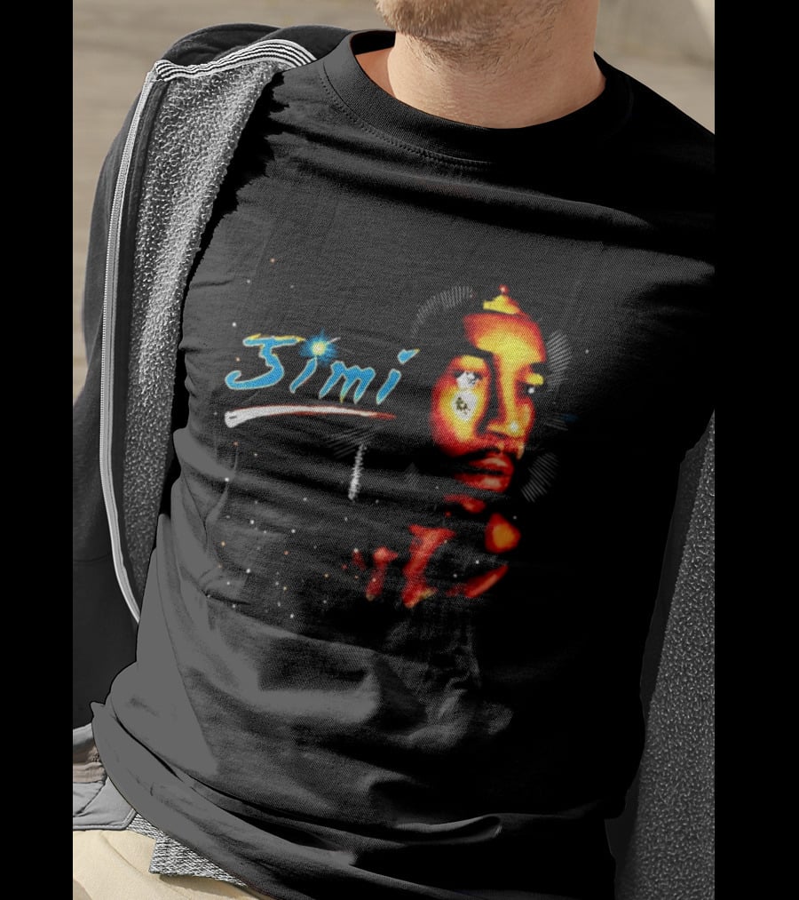 Jimi Hendrix Psychedelic Cosmic Stardust Simi T-Shirt