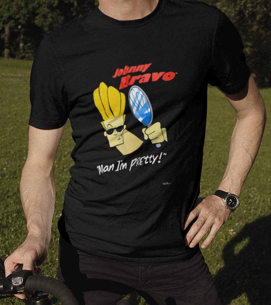 Johnny Bravo Man I'm Pretty Magnifying Mirror T-Shirt