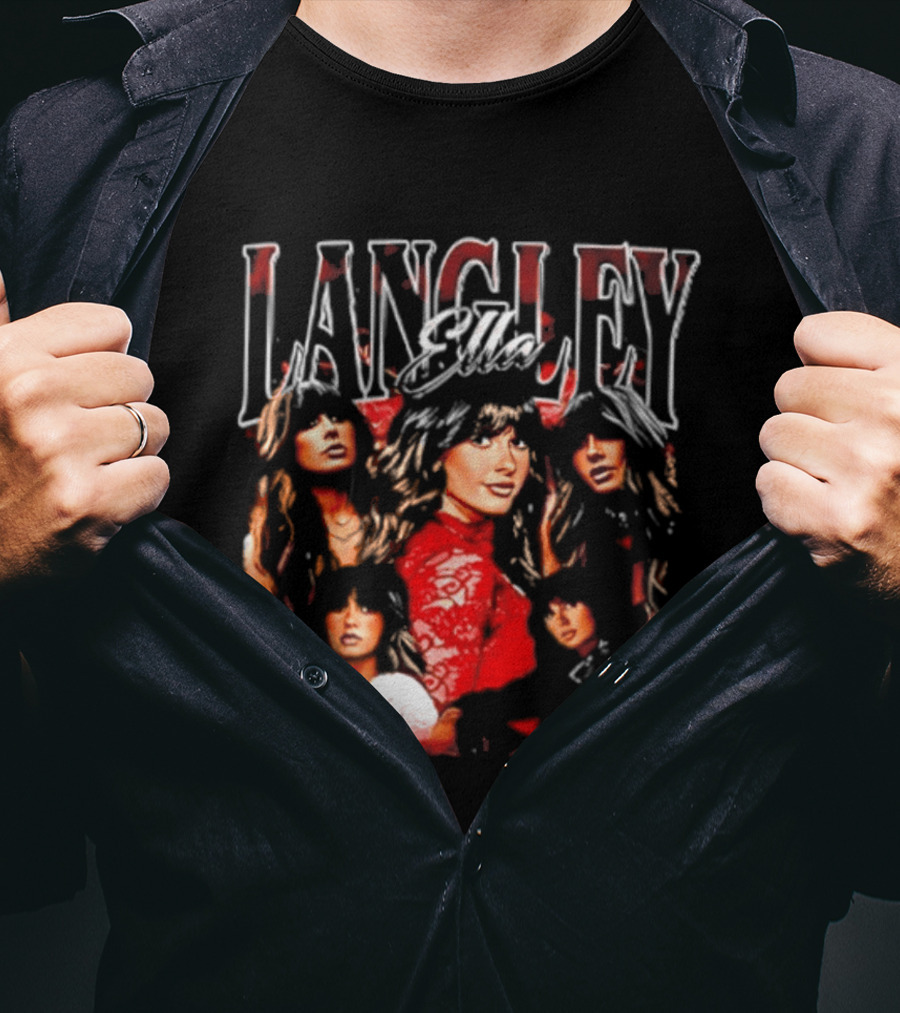 Ella Langley 90s Bootleg Style Retro Portraits T-Shirt