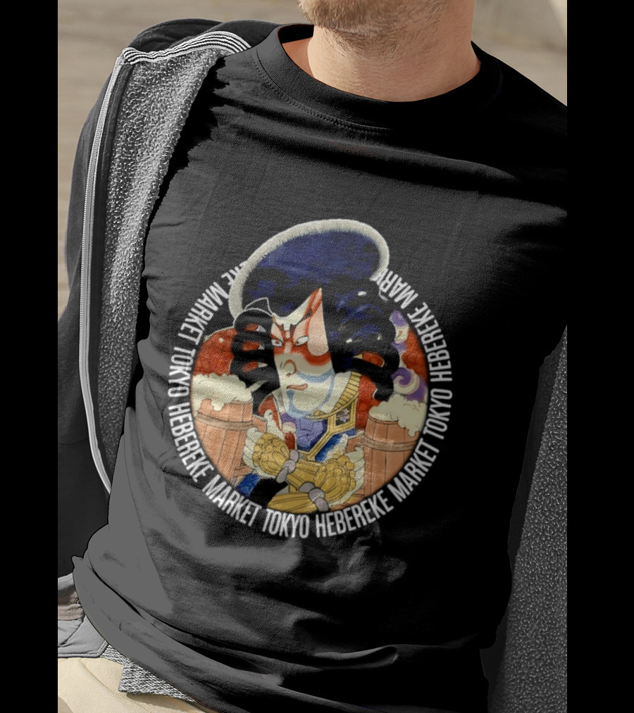 Kabuki Warrior Hebereke Market Tokyo Beer T-Shirt