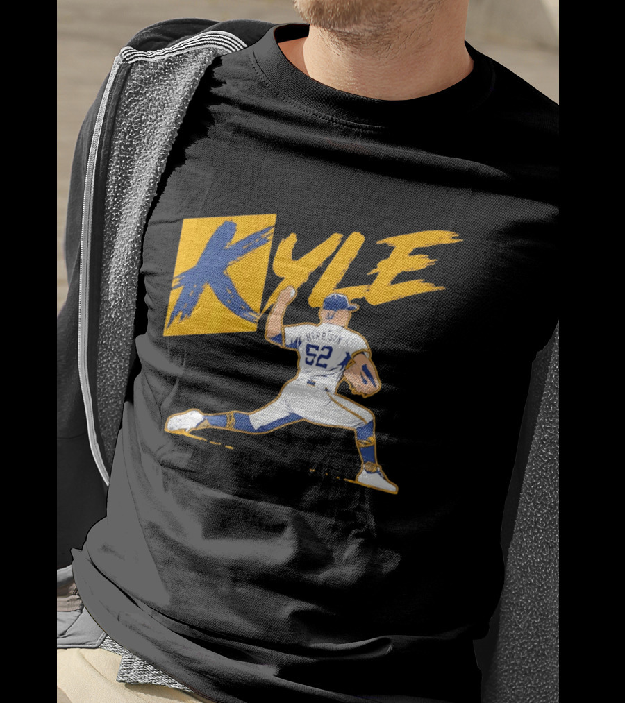 Kyle Harrison 52 Milwaukee Brewers MLB Baseball K Sign T-Shirt