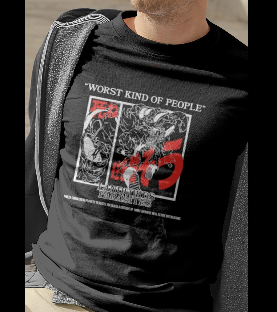 Worst Kind Of People Dragonball Landlords Are Parasites T-Shirt