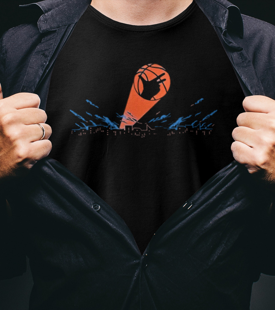 New York Knicks Superhero Basketball Smash NBA Fan Gear T-Shirt