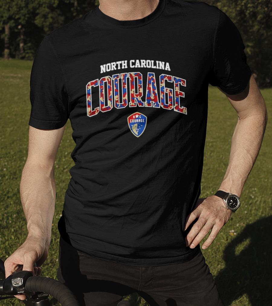 North Carolina Courage Camo Pattern Fan Gear T-Shirt