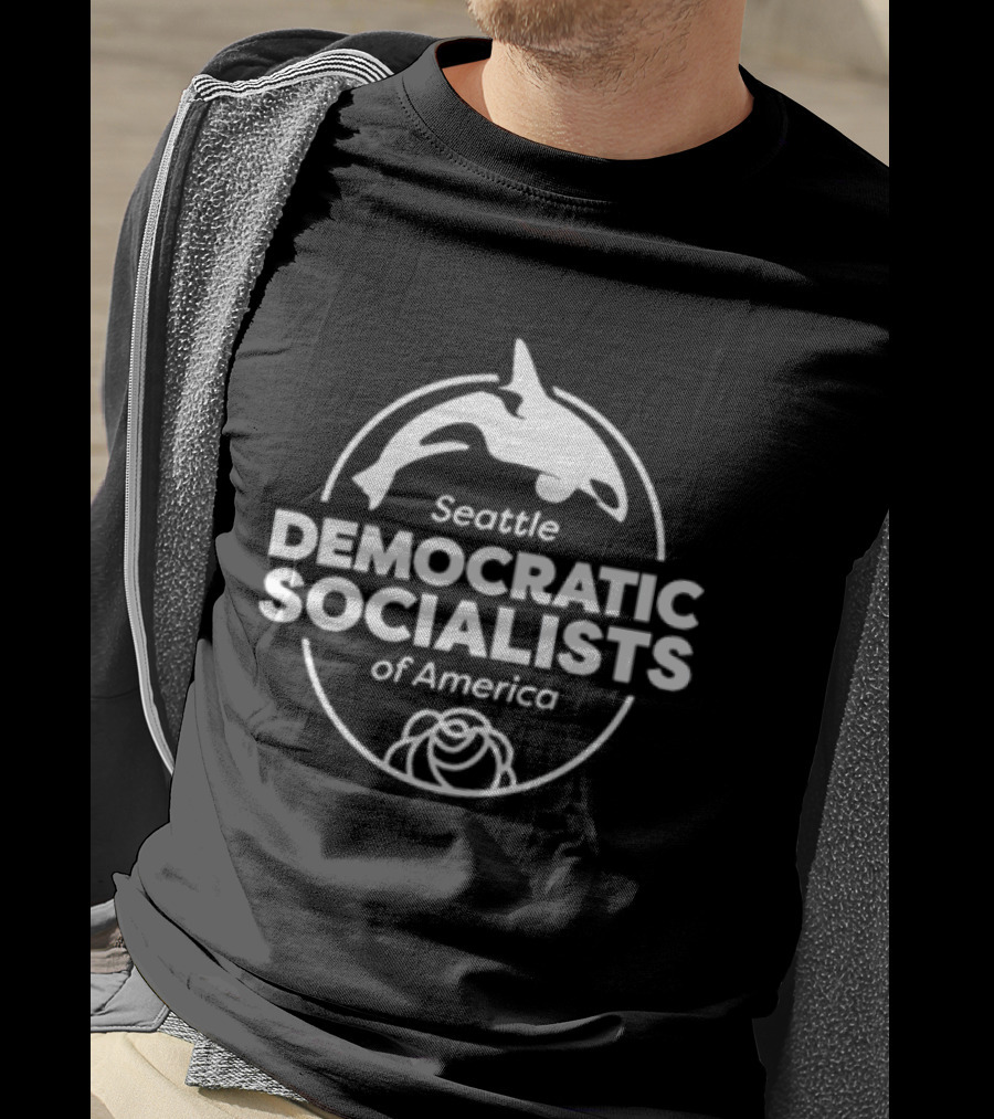 Seattle Democratic Socialists Of America Orca And Rose T-Shirt