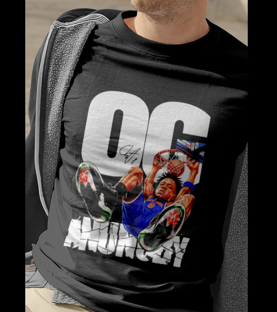OG Anunoby Dunking New York Knicks Caricature T-Shirt