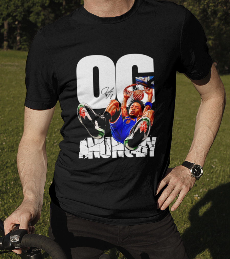 OG Anunoby Dunking New York Knicks Caricature T-Shirt