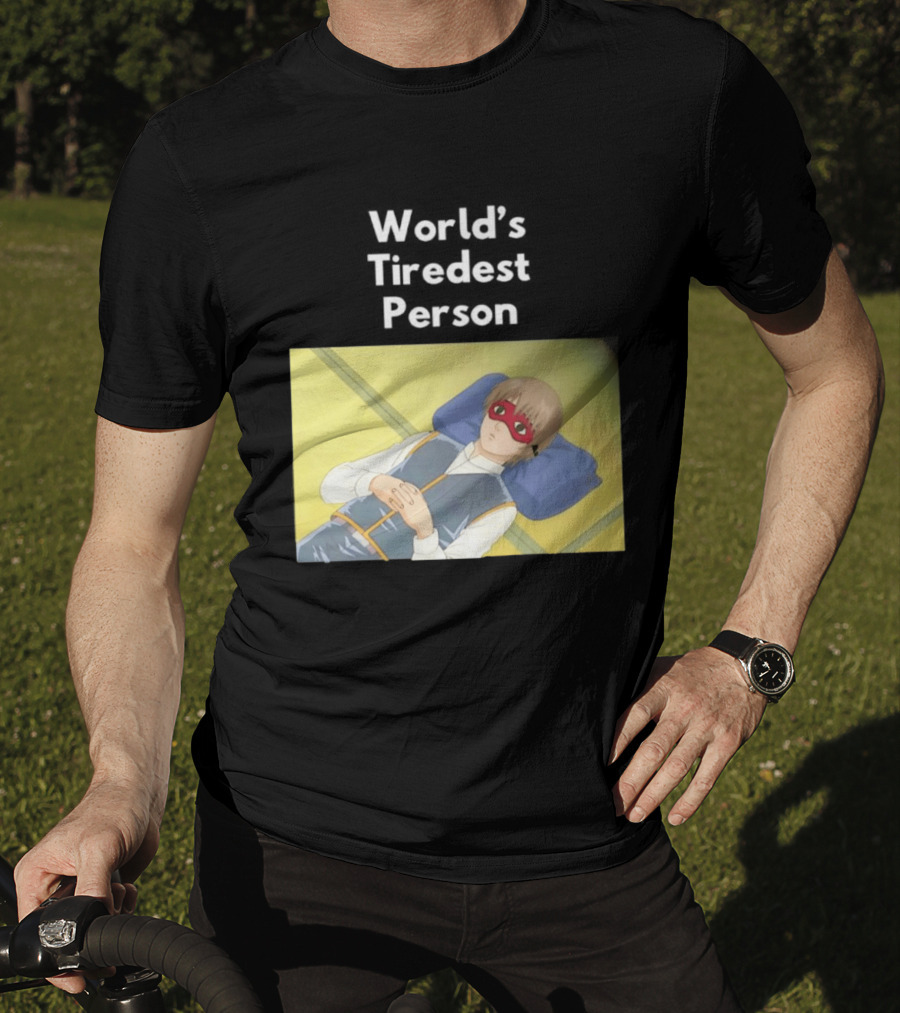 Okita Sougo World's Tiredest Person Anime Character Relaxing T-Shirt