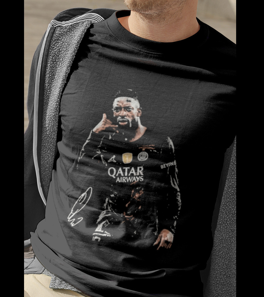 Ousmane Dembele Dialed In Qatar Airways T-Shirt