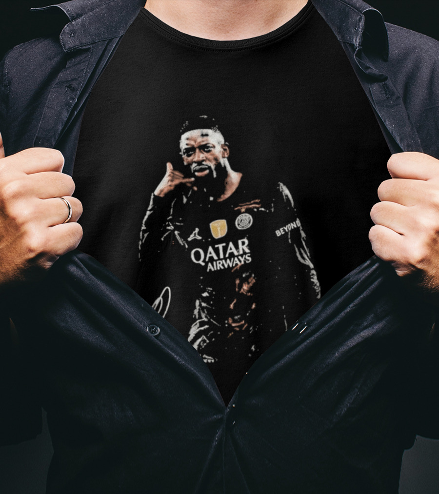 Ousmane Dembele Dialed In Qatar Airways T-Shirt
