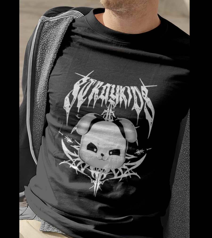 PuppyM Stray Kids Death Metal Style Band T-Shirt