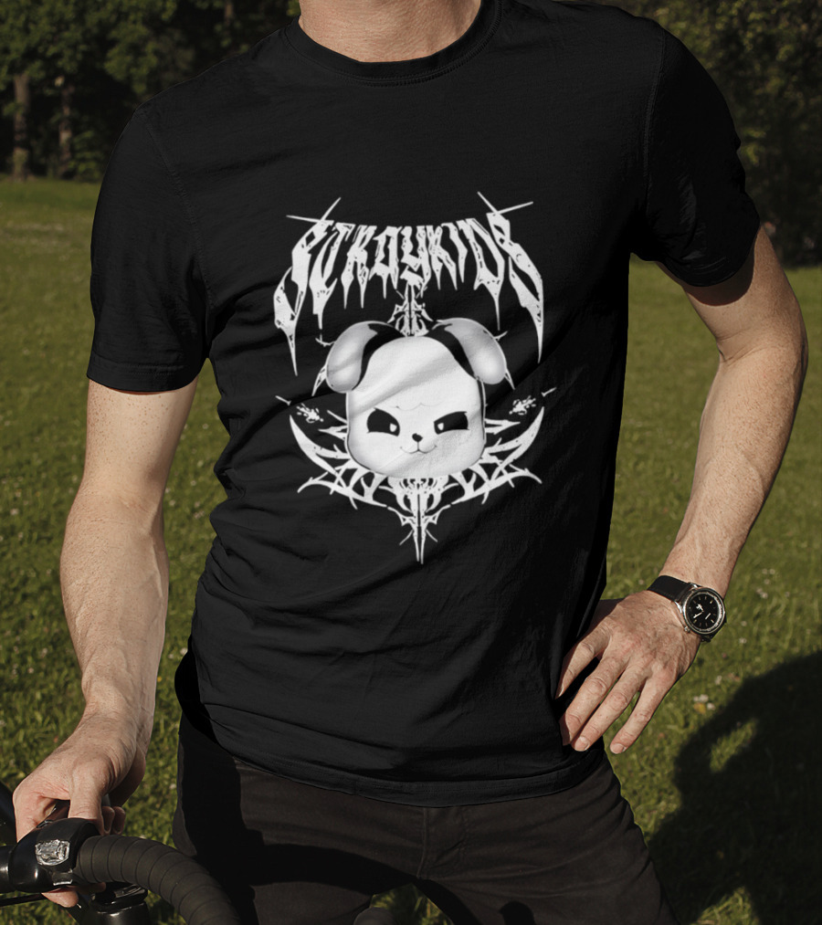 PuppyM Stray Kids Death Metal Style Band T-Shirt