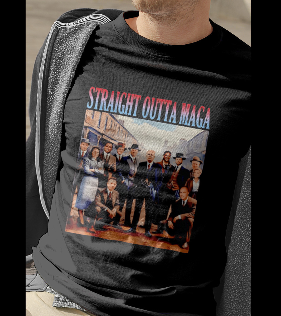Straight Outta MAGA Donald Trump Elon Musk Tucker Carlson Vivek Ramaswamy Peaky Blinders T-Shirt