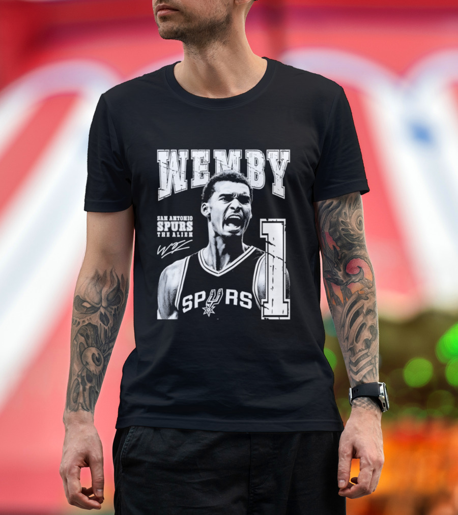 Wemby San Antonio Spurs The Alien 1 Victor Wembanyama Basketball T-Shirt