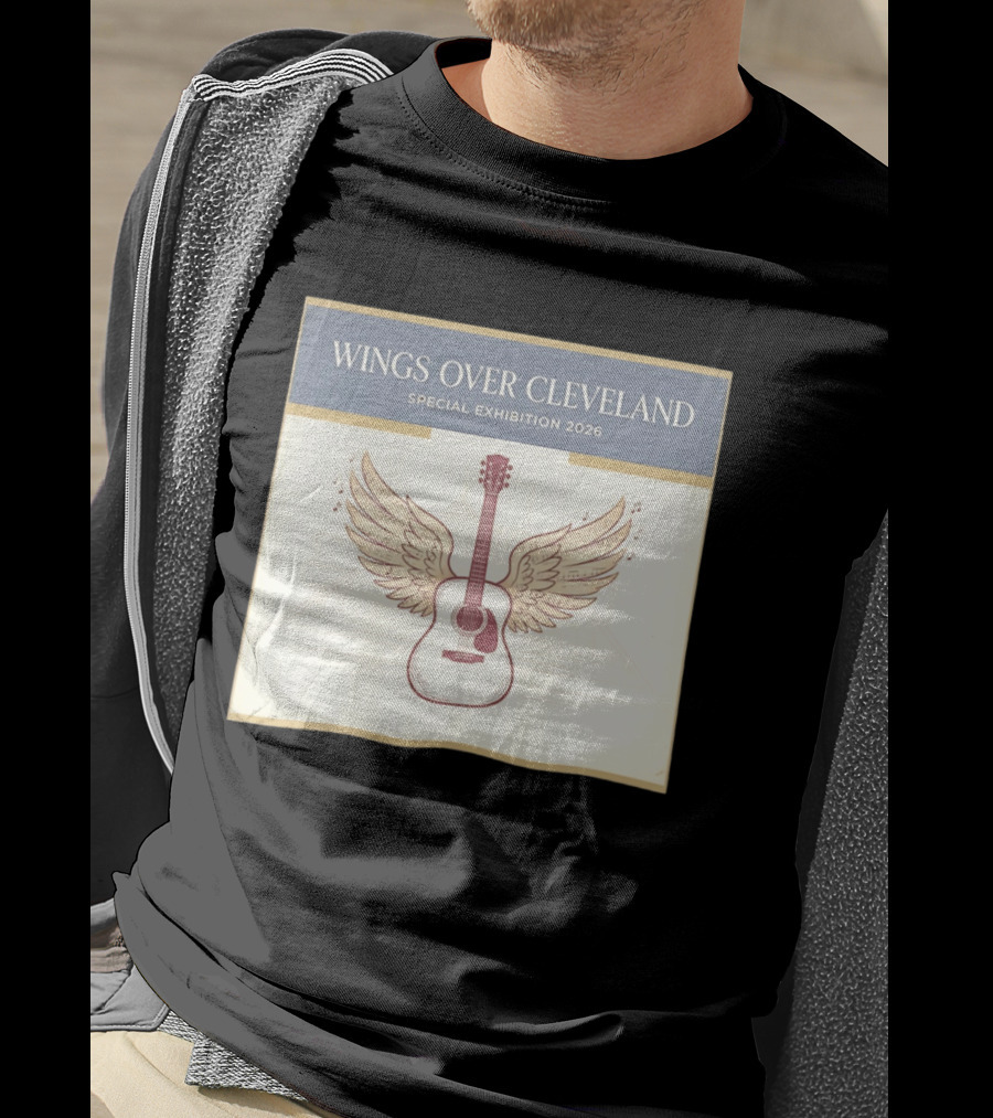 Wings Over Cleveland Special Exhibition 2026 Guitar With Wings And Music Notes T-Shirt