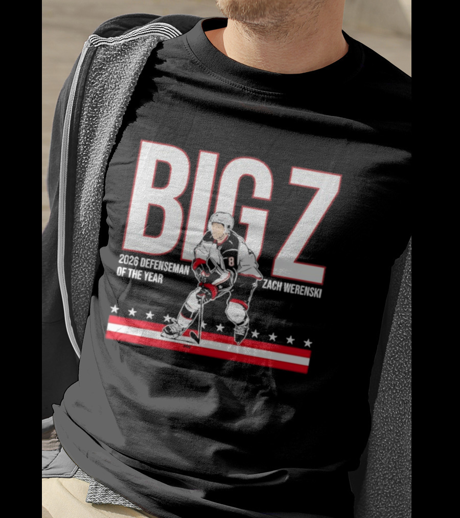 Big Z Zach Werenski Columbus Blue Jackets 2026 Defenseman Of The Year T-Shirt