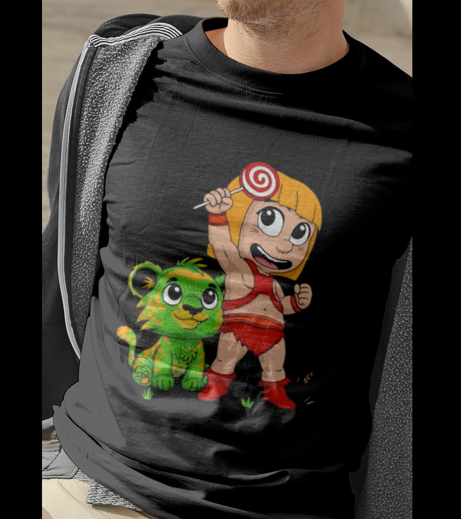 He Man And Battle Cat Masters Of Kindergarten Lollipop Adventure T-Shirt
