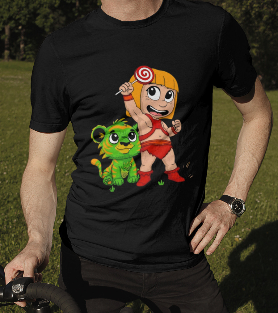 He Man And Battle Cat Masters Of Kindergarten Lollipop Adventure T-Shirt