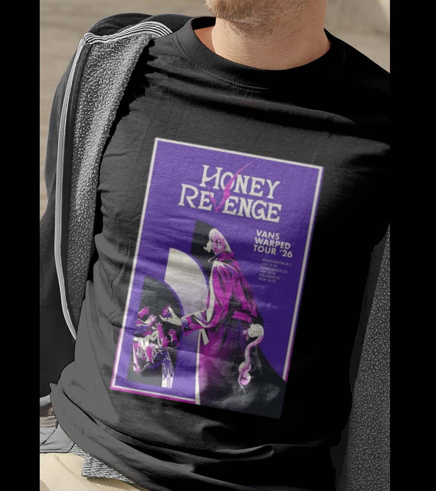 Honey Revenge Vans Warped Tour 26 Washington Long Beach Orlando Ann Arbor T-Shirt