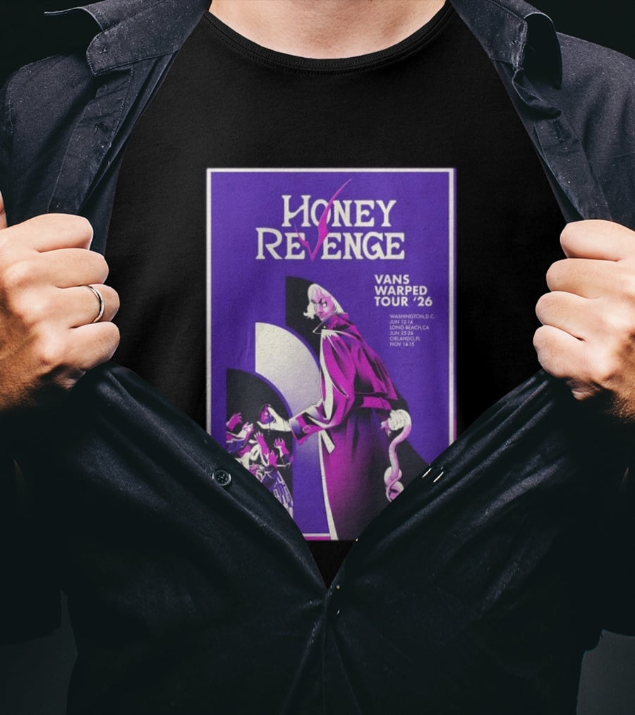 Honey Revenge Vans Warped Tour 26 Washington Long Beach Orlando Ann Arbor T-Shirt