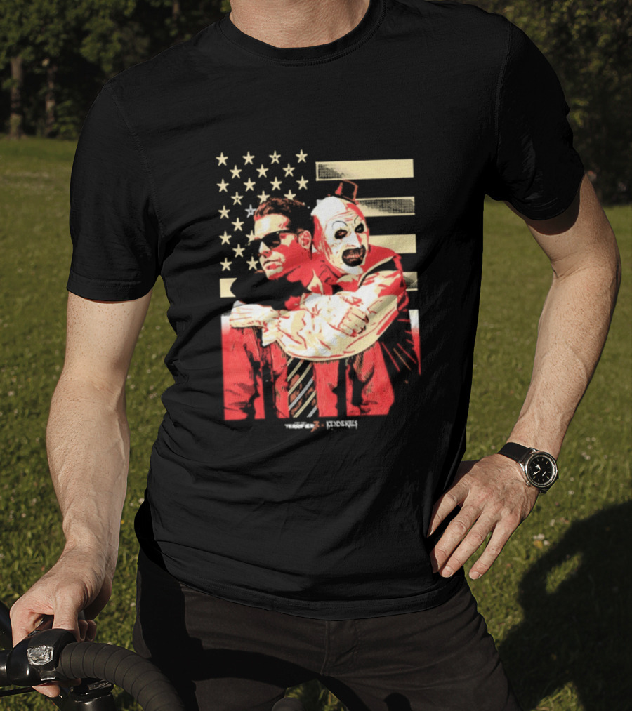 Ice Nine Kills Spencer Clown American Flag Horror Aesthetic T-Shirt