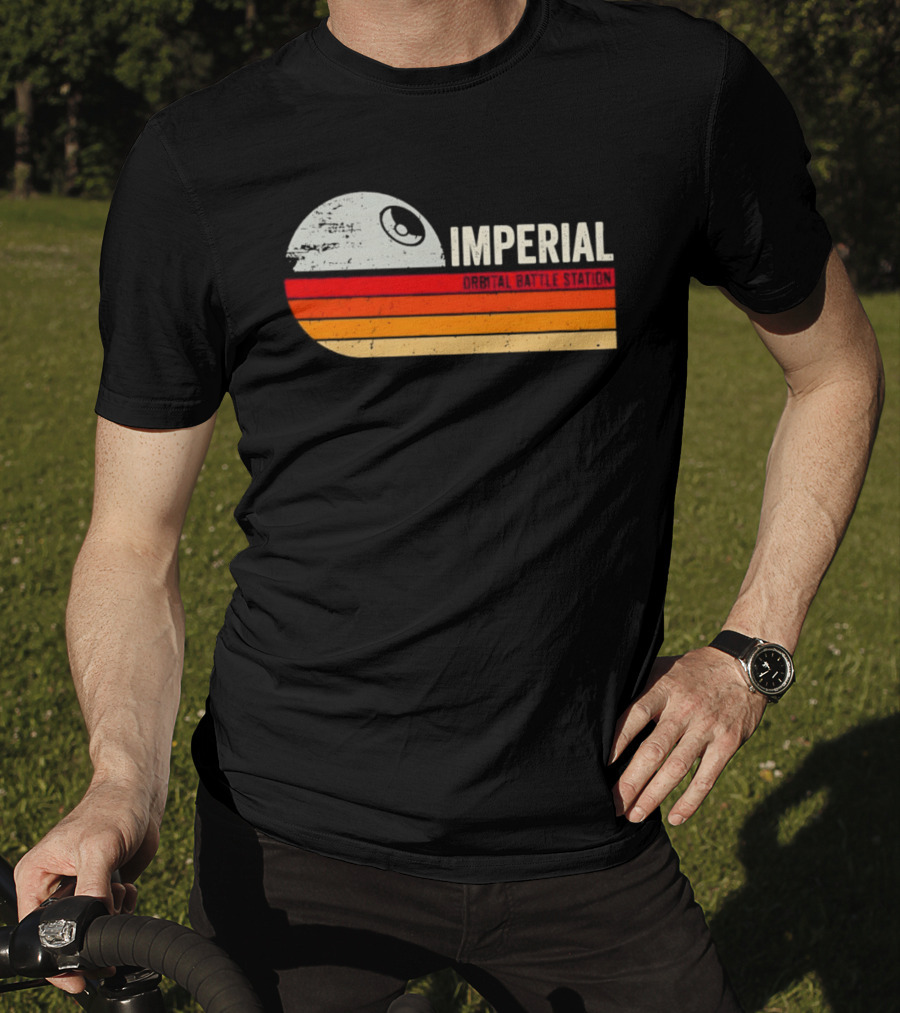 Star Wars Imperial Orbital Battle Station Death Star Sunset T-Shirt