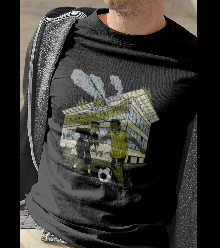 Football To The Footballers Players Soccer Stadium Scene T-Shirt