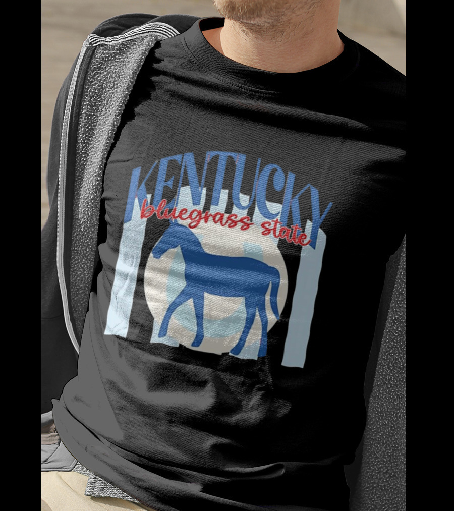 Kentucky Bluegrass State Horse Horseshoe T-Shirt
