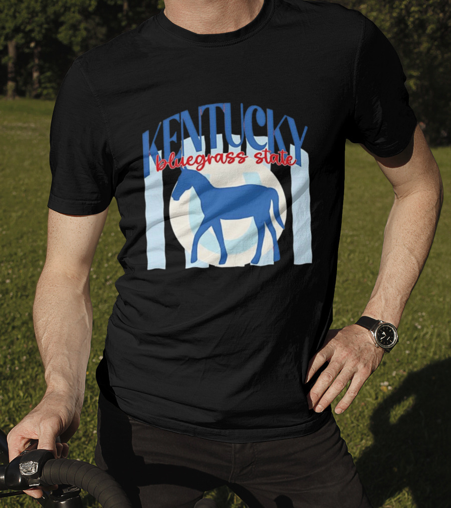 Kentucky Bluegrass State Horse Horseshoe T-Shirt