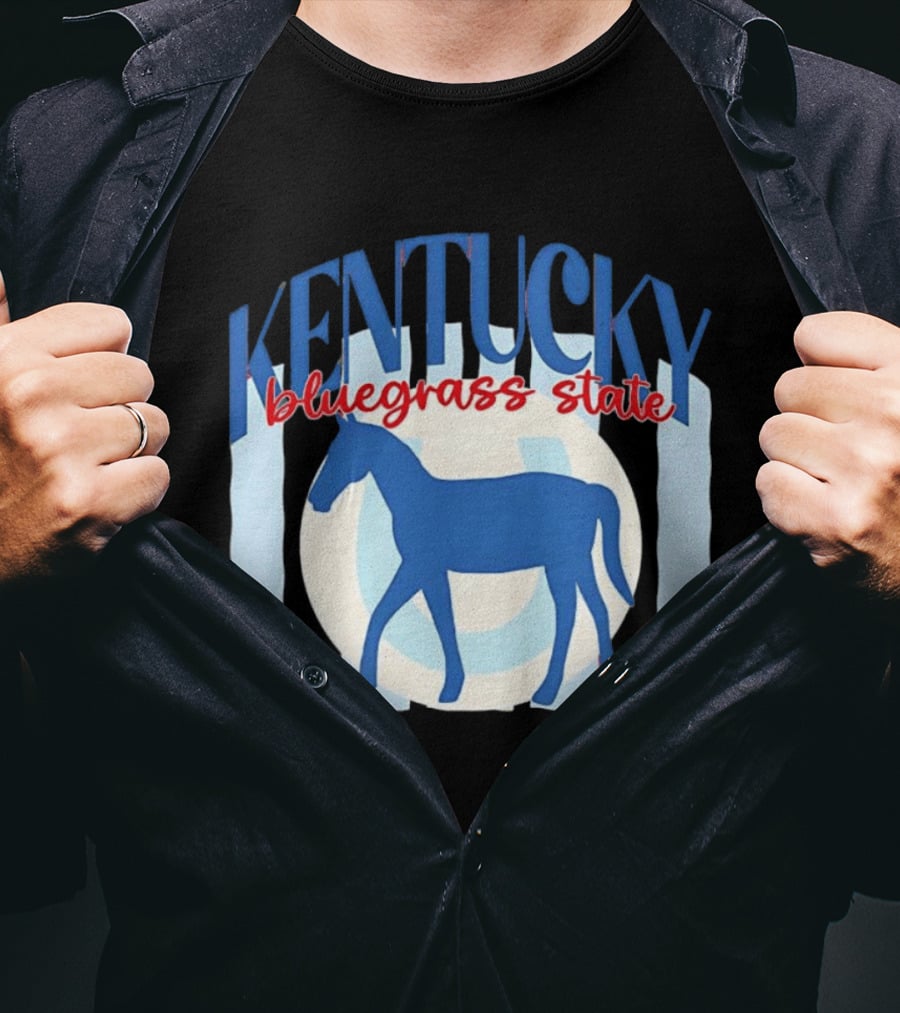 Kentucky Bluegrass State Horse Horseshoe T-Shirt