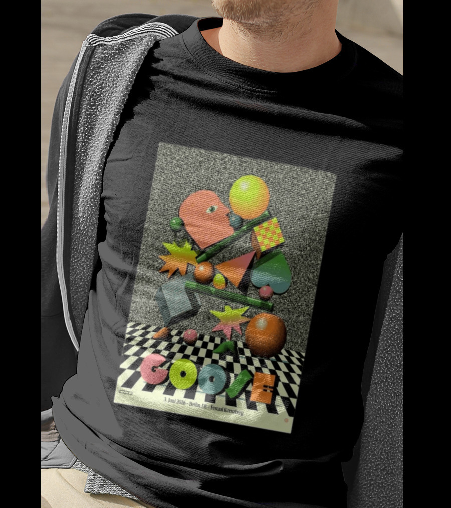 Goose Berlin DE 3 Juni 2026 Festsaal Kreuzberg Checkered Geometric T-Shirt
