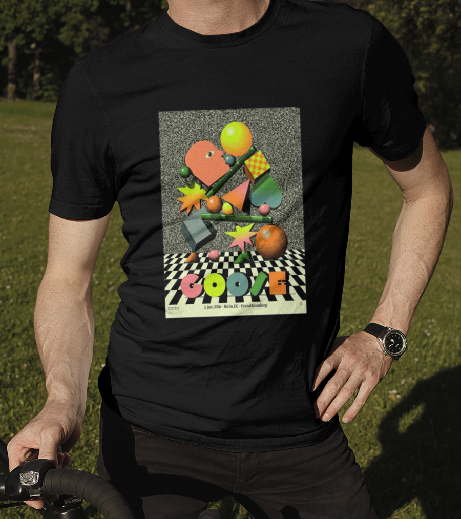 Goose Berlin DE 3 Juni 2026 Festsaal Kreuzberg Checkered Geometric T-Shirt