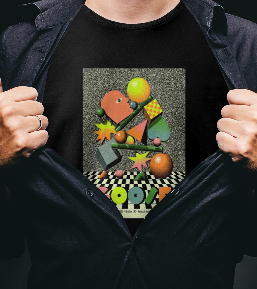 Goose Berlin DE 3 Juni 2026 Festsaal Kreuzberg Checkered Geometric T-Shirt