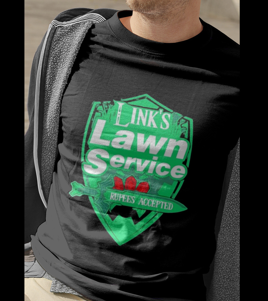 Link's Lawn Service Rupees Accepted The Legend Of Zelda Master Sword T-Shirt