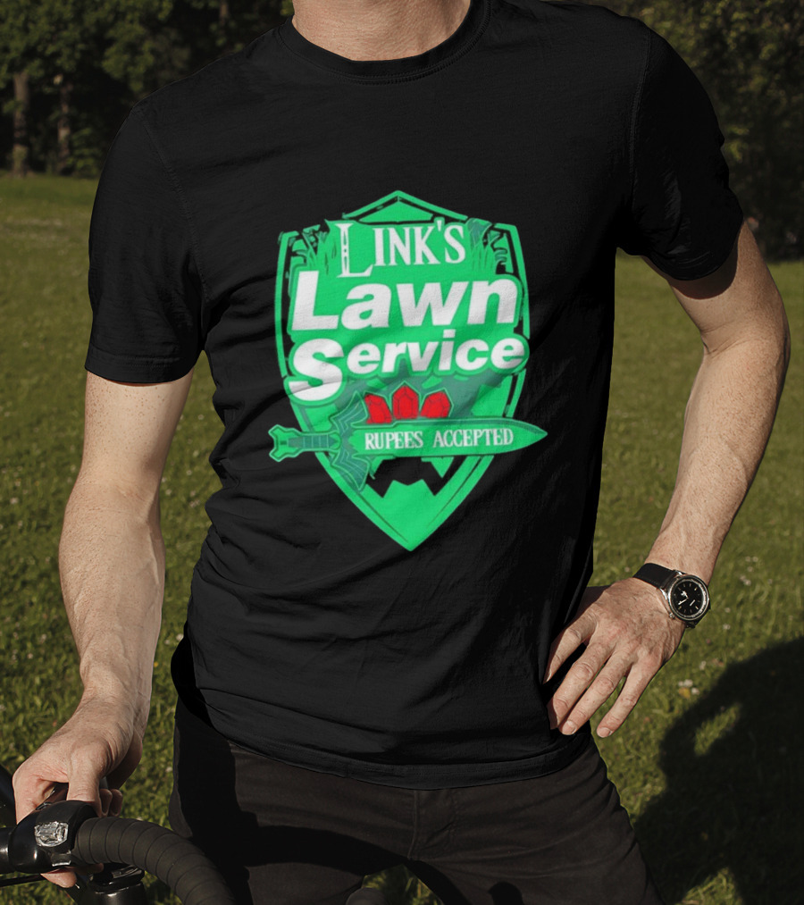 Link's Lawn Service Rupees Accepted The Legend Of Zelda Master Sword T-Shirt
