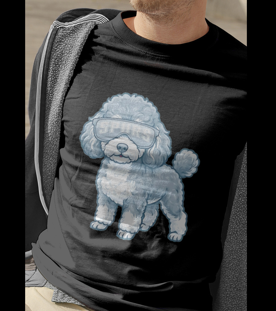 San Antonio Spurs Teacup Poodle With Goggles T-Shirt