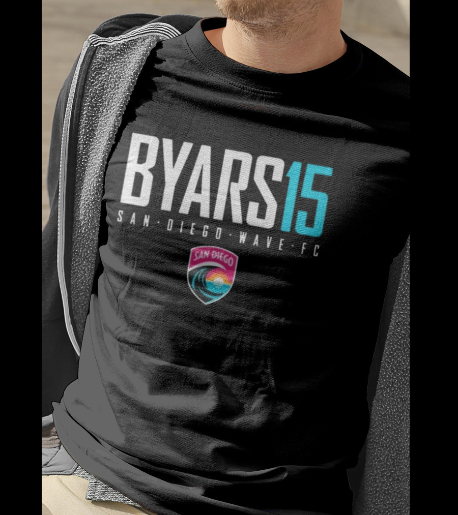 Byars 15 San Diego Wave FC National Women's Soccer League T-Shirt