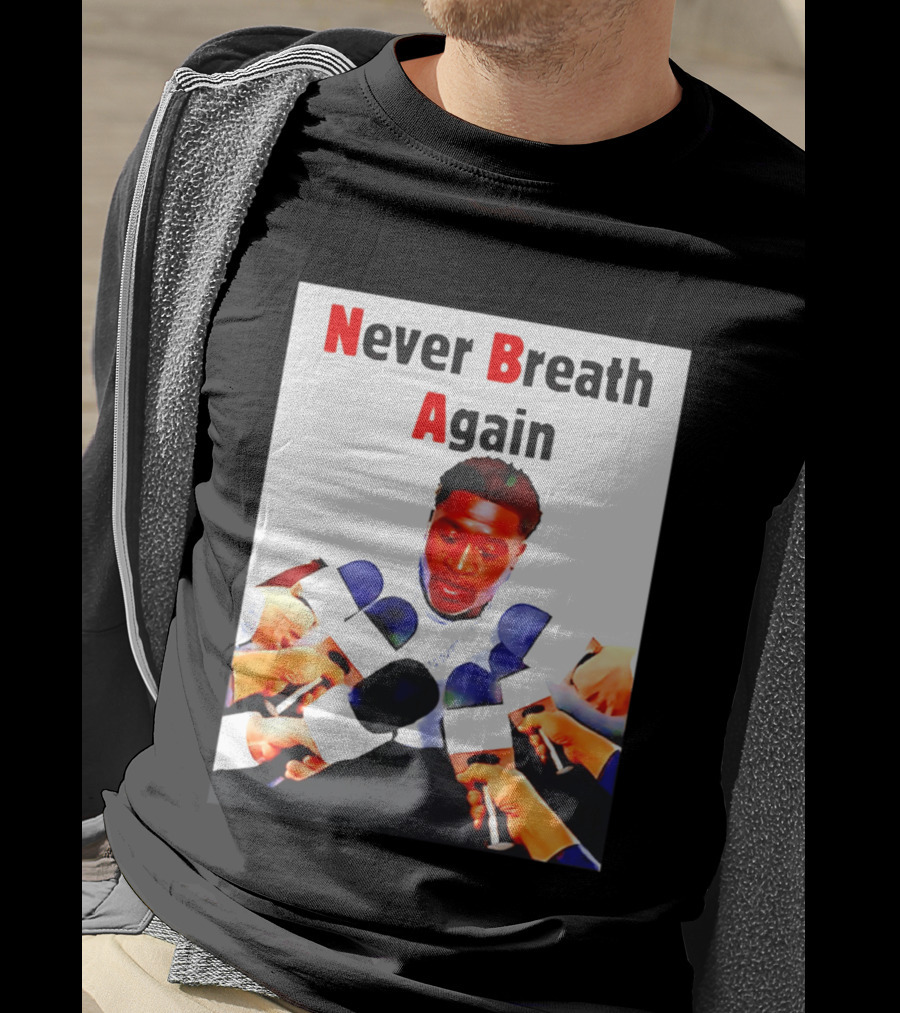 Never Breath Again George Floyd Microphones Press T-Shirt