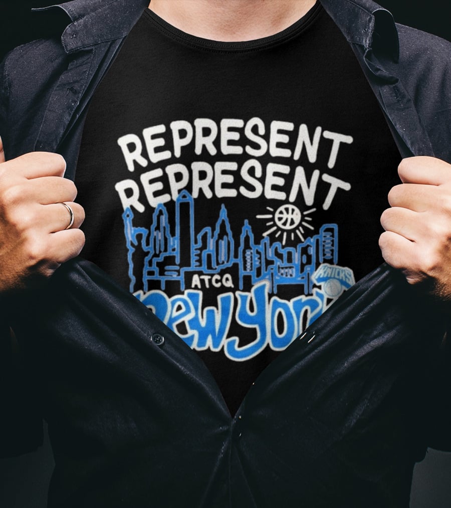 Represent Represent New York Knicks ATCQ NBA Basketball T-Shirt