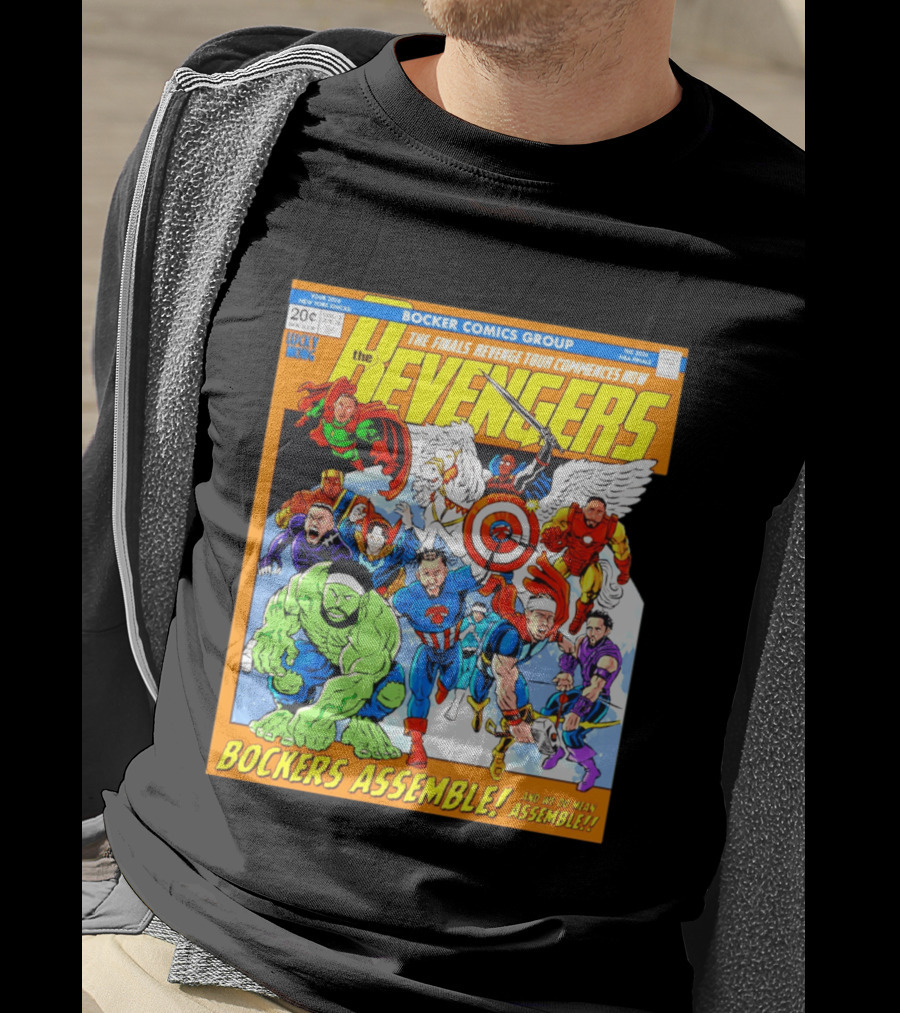 New York Knicks Bocker Comics Finals Revenge Tour Bockers Assemble T-Shirt