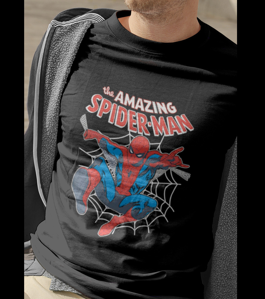 The Amazing Spider Man Web Crawling Comic T-Shirt