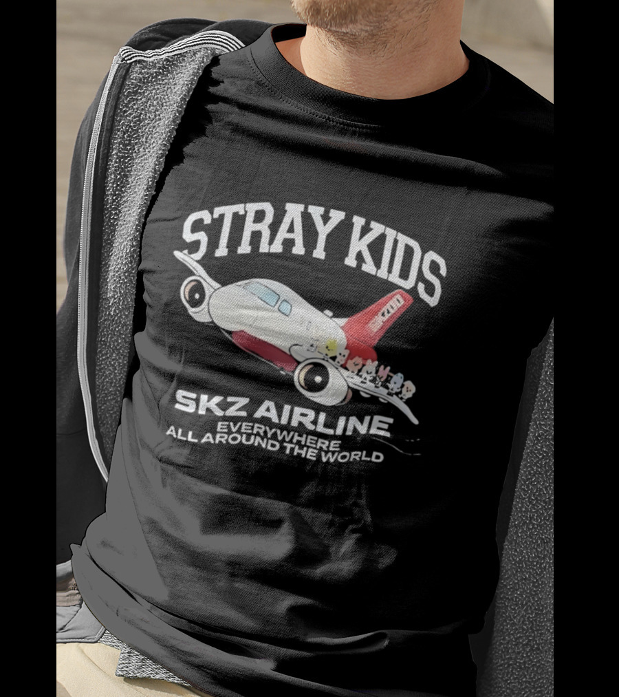 Stray Kids SKZ Airline Everywhere All Around The World T-Shirt