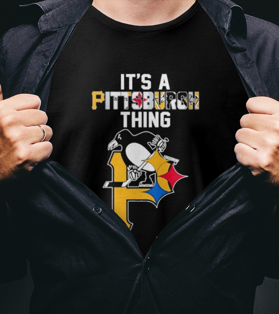 Pittsburgh Sports Icons Steelers Pirates Penguins It's A Pittsburgh Thing T-Shirt